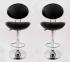 2 x Barstool black height adjustable with backrest 360� swivel seat top - „Tobias“