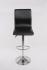 Barstool black height adjustable with backrest swivel seat top - „Steffen“