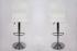 2x Barhocker wei� h�henverstellbar mit R�ckenlehne 360� drehbar - „Steffen“