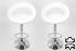 2 x Designer Barstool  white REAL LEATHER height adjustable by gas lift action - “Clemens“