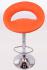Designer Barstool orange padded height adjustable by gas lift action - “Clemens“
