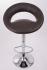 Designer Barstool  brown padded height adjustable by gas lift action - “Clemens“