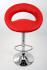 Designer Barstool red padded height adjustable by gas lift action - 
