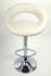 Designer Barstool  creme-coloured padded height adjustable by gas lift action - 