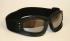 Motorcycle Goggles Black with Mirrored Lenses