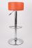 Barstool orange height adjustable round seat classical comfortably padded - 