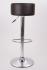 Barstool brown height adjustable round seat classical comfortably padded - 