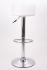 Barstool white height adjustable round seat classical comfortably padded - 