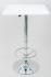 Bistro Table White, Footrest, Square Wooden Board, Height-Adjustable-