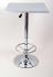 Bistro-Tisch silber, Fu�st�tze, quadratische Holzplatte, h�henverstellbar