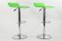 2 x Design Barstool lime green, height adjustable, seat rotates 360� - 