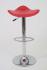 Designer Barstool red height adjustable, ergonomically shaped seat - 