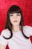Braune Langhaarper�cke aus Kanekalon mit Pony
