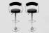 2 x Designer Barstool  black height adjustable by gas lift action – 