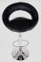 Designer Barstool  black REAL LEATHER height adjustable by gas lift action - 