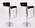 2 x Barstool  black height adjustable by gas lift action -