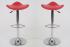 2 x Designer Barstool red height adjustable, ergonomically shaped seat - 