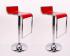 2 x Barstool  red height adjustable by gas lift action – 