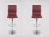 2 x Barstool winered height adjustable with backrest swivel seat top - 