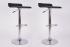 2 x Design Barstool black, height adjustable, seat rotates 360� - 