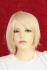Blond straight hair medium long wig