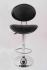 Barstool black height adjustable with backrest 360� swivel seat top - 