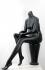 Sitting Female Mannequin Black