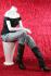 Weibliche Schaufensterpuppe, sitzend, wei�