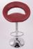 Designer Barstool wine-red padded height adjustable by gas lift action - 