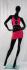 Female Window Mannequin, black shining