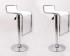 2 x Barstool  white height adjustable by gas lift action – 
