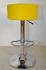 Barstool yellow height adjustable round seat classical comfortably padded - „Tan“