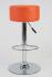 Barstool orange height adjustable round seat classical comfortably padded - 