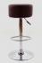 Barstool brown height adjustable round seat classical comfortably padded - 