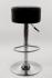 Barstool black height adjustable round seat classical comfortably padded - 