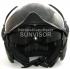 Jet Helmet, Motorcycle Helmet, Sunvisor - Dull Black, Size XXL