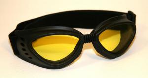 Ski and Snowboard Goggles Black, Yellow Tinted Lenses
