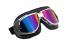 Motorradbrille Fliegerbrille Chopper Biker schwarz mit Rainbow getnten Glsern
