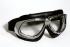 Motorradbrille Fliegerbrille Brille ECHT LEDER Biker schwarz mit klaren Glsern