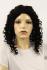Schwarze Percke Echthaar lang lockig Frauenpercke echtes Haar 40 cm handgeknpft