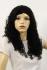 Schwarze Percke Echthaar lang lockig Frauenpercke echtes Haar 50 cm handgeknpft