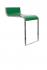 2x Grner Barhocker Sitz aus Kunststoff mit Design Chromfusttze Sitzflche Lehne Barhockersitz