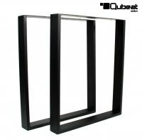 2x Kufentischgestell Tischgestell schwarz H72 x B80 cm Kufen 10x5cm Gestell H�he 72 cm Breite 80 cm Modell Mainz