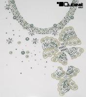 2x Strassmotiv Strass Hotfix Schmetterling 24x39cm Bügelbild Applikation Strasssteine für Kleidung