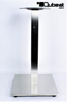 2x Tischgestell 72cm  B-Ware Tischfuß Edelstahl, eckiger Fuß Modell Wiesbaden B-Ware
