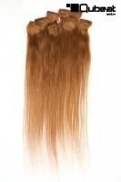 8-teiliges Extensions Set Echthaar braun 46cm