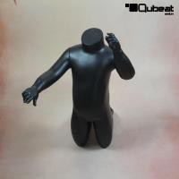 Black kneeling child window mannequin