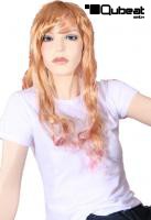 Blonde Langhaarper�cke mit rosa Str�hnen
