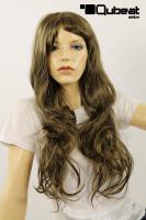 Blonde, lange Frauenper�cke mit anmutigem Seitenscheitel