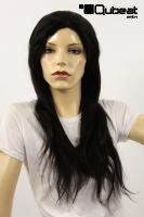 Braune Percke Echthaar lang Frauenpercke echtes Haar 61 cm handgeknpft